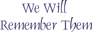 We Will Remember Them.  A piece of calligraphy art by Tess Cooling